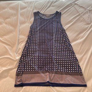 Max Studio blue print trapeze dress